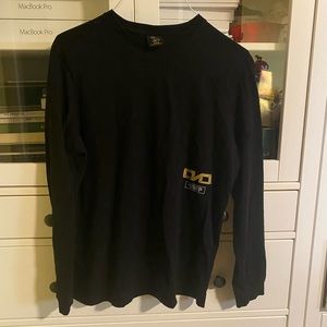 OVO Black Long Sleeve Tee with Gold Logo